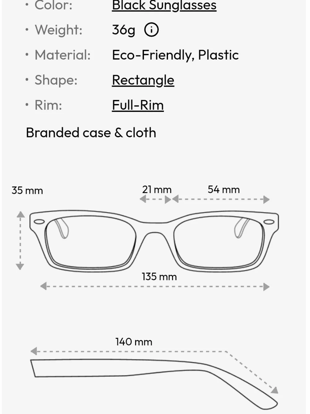 RAYBAN KILIANE Black RB4395 Rectangular Sunglasses